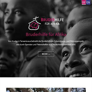 Bruderhilfe für Afrika - Redesign: Responsive Webseite mit Mehrsprachigkeit für Bruderhilfe für Afrika, Arusha [HTML5, CSS3, JS]