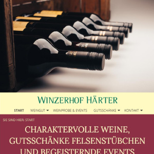 Winzerhof Härter - Webdesign: Responsive Webseite mit dynamischen Komponenten und Backend zur Produktpflege für Winzerhof Härter, Schlossböckelheim [Foundation 6, HTML5, CSS3, jQuery, PHP]