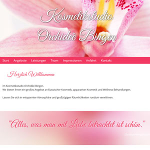 Kosmetikstudio Orchideé - Webdesign: Responsive Webseite für das Kosmetikstudio Orchidee, Bingen [HTML, CSS, PHP, JS / Fotografie]