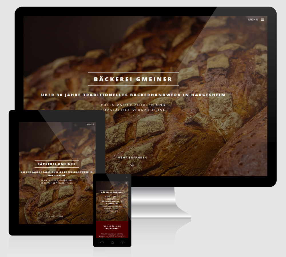 Webdesign für Bäckerei Gmeiner