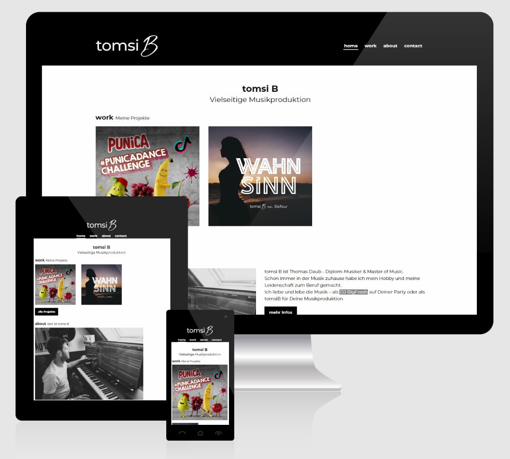 Webdesign für tombsi B